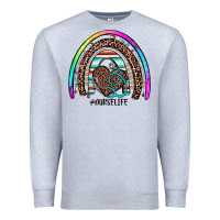 Heather Grey nurse life rainbow Premium Sweatshirt - JahusDesignShop