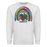 Oatmeal Heather nurse life rainbow Premium Sweatshirt - JahusDesignShop