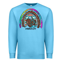 Ocean Blue nurse life rainbow Premium Sweatshirt - JahusDesignShop