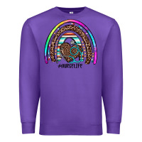 Purple nurse life rainbow Premium Sweatshirt - JahusDesignShop