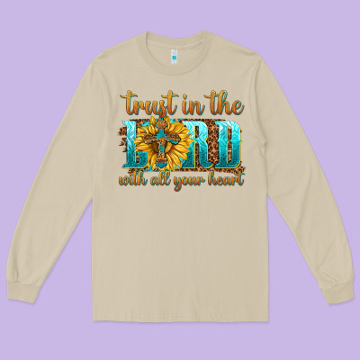 Long Sleeve Tee trust in the lord with all your heart
