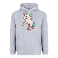 Heather Grey cute unicorn Heavyweight Hoodie - FaDigitalArtStudio