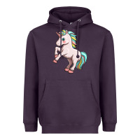 Plum cute unicorn Heavyweight Hoodie - FaDigitalArtStudio
