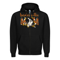 Black western border collie mom Zipper Hoodie - texasbilliewilder