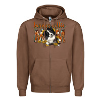 Chestnut western border collie mom Zipper Hoodie - texasbilliewilder