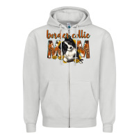 Dove Grey western border collie mom Zipper Hoodie - texasbilliewilder