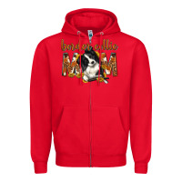 Red western border collie mom Zipper Hoodie - texasbilliewilder