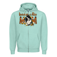 Seafoam western border collie mom Zipper Hoodie - texasbilliewilder