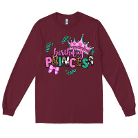 Burgundy birthday princess Long Sleeve Tee - AdoDesignShop