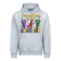 Heather Grey i'm just here for the crawfish Urban Hoodie - MaliasSmallBusiness