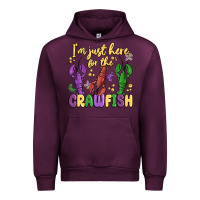 Mauve Wine i'm just here for the crawfish Urban Hoodie - MaliasSmallBusiness