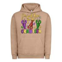 Pigment Burro i'm just here for the crawfish Urban Hoodie - MaliasSmallBusiness
