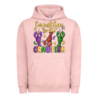 Pigment Salmon i'm just here for the crawfish Urban Hoodie - MaliasSmallBusiness