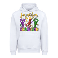 White i'm just here for the crawfish Urban Hoodie - MaliasSmallBusiness