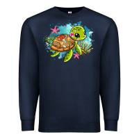 Navy ocean with turtle Premium Sweatshirt - AdoDesignShop