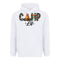 White camp life Heavyweight Hoodie - CowhideDigitalArt