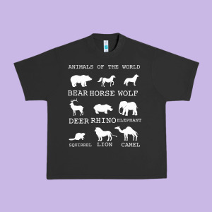Animals Of The World Urban Heavy Tee Designed By Bettercallsaul