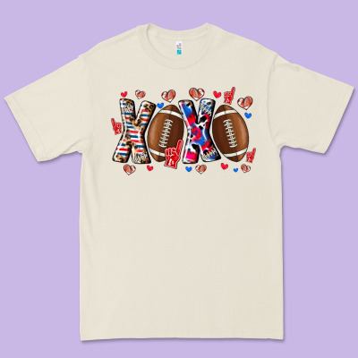 Xox Football Premium Tee Designed By Cowhidedigitalart
