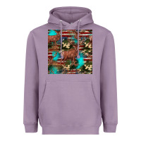 Lavender hunting deer american flag seamless pattern Heavyweight Hoodie - HRA Design Shop