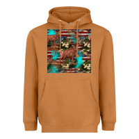 Meerkat hunting deer american flag seamless pattern Heavyweight Hoodie - HRA Design Shop