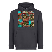 Smoke hunting deer american flag seamless pattern Heavyweight Hoodie - HRA Design Shop