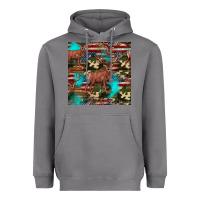 Storm hunting deer american flag seamless pattern Heavyweight Hoodie - HRA Design Shop