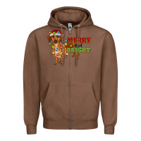 Chestnut merry and bright dachshund Zipper Hoodie - RanaPortraitStore