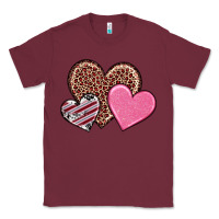 Burgundy valentine's day hearts Classic Tee - RanaPortraitStore