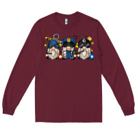 Burgundy police gnomes Long Sleeve Tee - Zillion Design Studio
