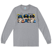 Heather Grey police gnomes Long Sleeve Tee - Zillion Design Studio