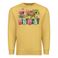 Antique Gold mu first birthday Premium Sweatshirt - AdoDesignShop