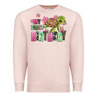 Pale Pink mu first birthday Premium Sweatshirt - AdoDesignShop