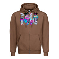 Chestnut hippopotamus coffee cups Zipper Hoodie - Zillion Design Studio