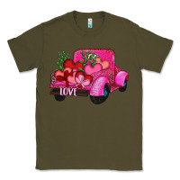 Army Green valentine's day heart cactus truck Classic Tee - RanaPortraitStore