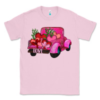 Bubblegum Pink valentine's day heart cactus truck Classic Tee - RanaPortraitStore