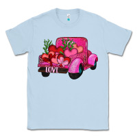 Dusty Blue valentine's day heart cactus truck Classic Tee - RanaPortraitStore