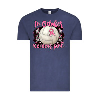 Vintage Denim in october we wear pink volleyball Vintage Tee - BarkalooDesign