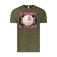 Vintage Olive in october we wear pink volleyball Vintage Tee - BarkalooDesign