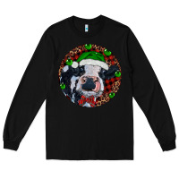 Black Baby Cow Christmas Long Sleeve Tee - RanaPortraitStore