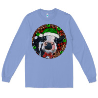 Colony Blue Baby Cow Christmas Long Sleeve Tee - RanaPortraitStore
