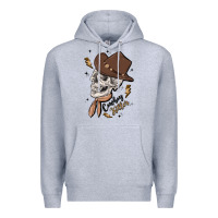 Heather Grey cowboy killer Premium Hoodie - MaliasSmallBusiness