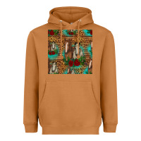 Meerkat horses with roses seamless pattern Heavyweight Hoodie - HRA Design Shop