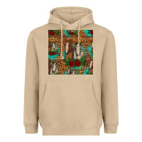 Mushroom horses with roses seamless pattern Heavyweight Hoodie - HRA Design Shop