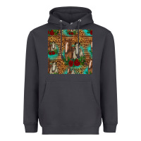 Smoke horses with roses seamless pattern Heavyweight Hoodie - HRA Design Shop