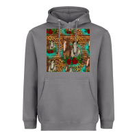 Storm horses with roses seamless pattern Heavyweight Hoodie - HRA Design Shop