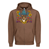 Chestnut western collie mom Zipper Hoodie - texasbilliewilder