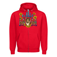 Red western collie mom Zipper Hoodie - texasbilliewilder