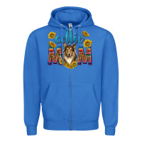 True Royal western collie mom Zipper Hoodie - texasbilliewilder