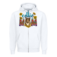 White western collie mom Zipper Hoodie - texasbilliewilder