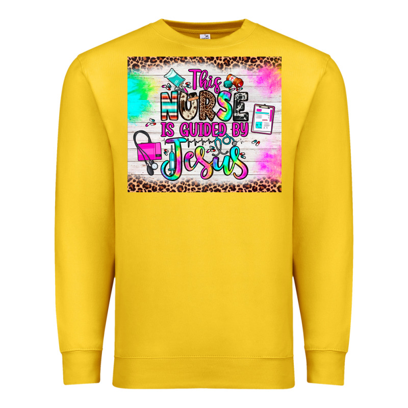 This Nurse Is Guided By Jesus Premium Sweatshirt by JahusDesignShop | Teevron